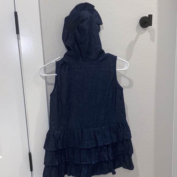 New Adorable Essentials Size 10 Ruffle Jean Denim Vest NWT like Sew Sassy Teen - Picture 7 of 8